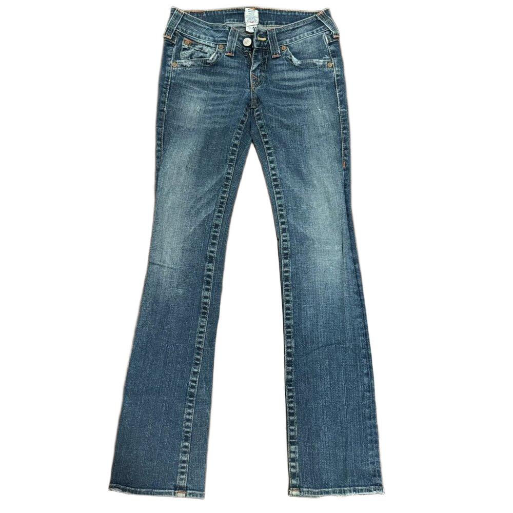 Vintage Y2K True Religion Low Rise Billy Slim Leg Jeans Sz 28